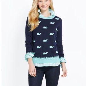 Vineyard Vines blue whale sweater
